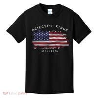 Retro Rejecting Kings Since 1776 Protest Pro Democracy Kids T-Shirt thumb 0