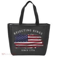 Retro Rejecting Kings Since 1776 Protest Pro Democracy Tote Bag thumb 0
