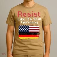 Retro Resist Like Its 1938 Germany Usa Germany Flag Vintage T-Shirt thumb 3