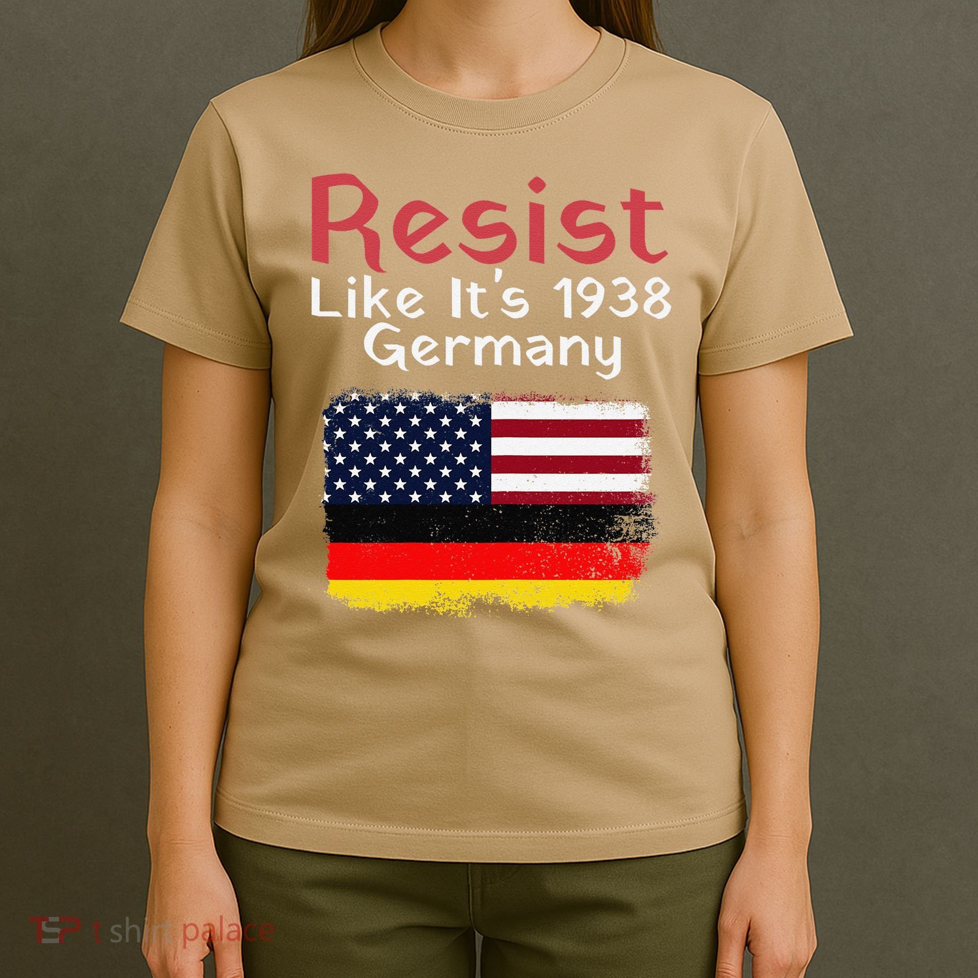 Retro Resist Like Its 1938 Germany Usa Germany Flag Vintage T-Shirt