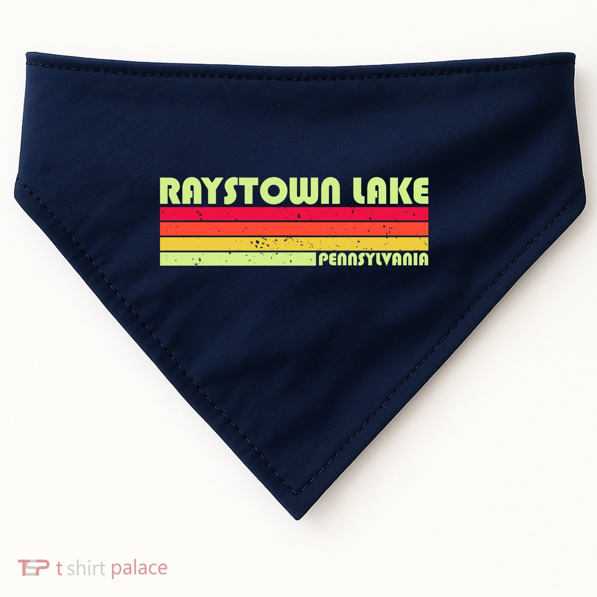 Retro Raystown Lake Pennsylvania USA-Made Doggie Bandana