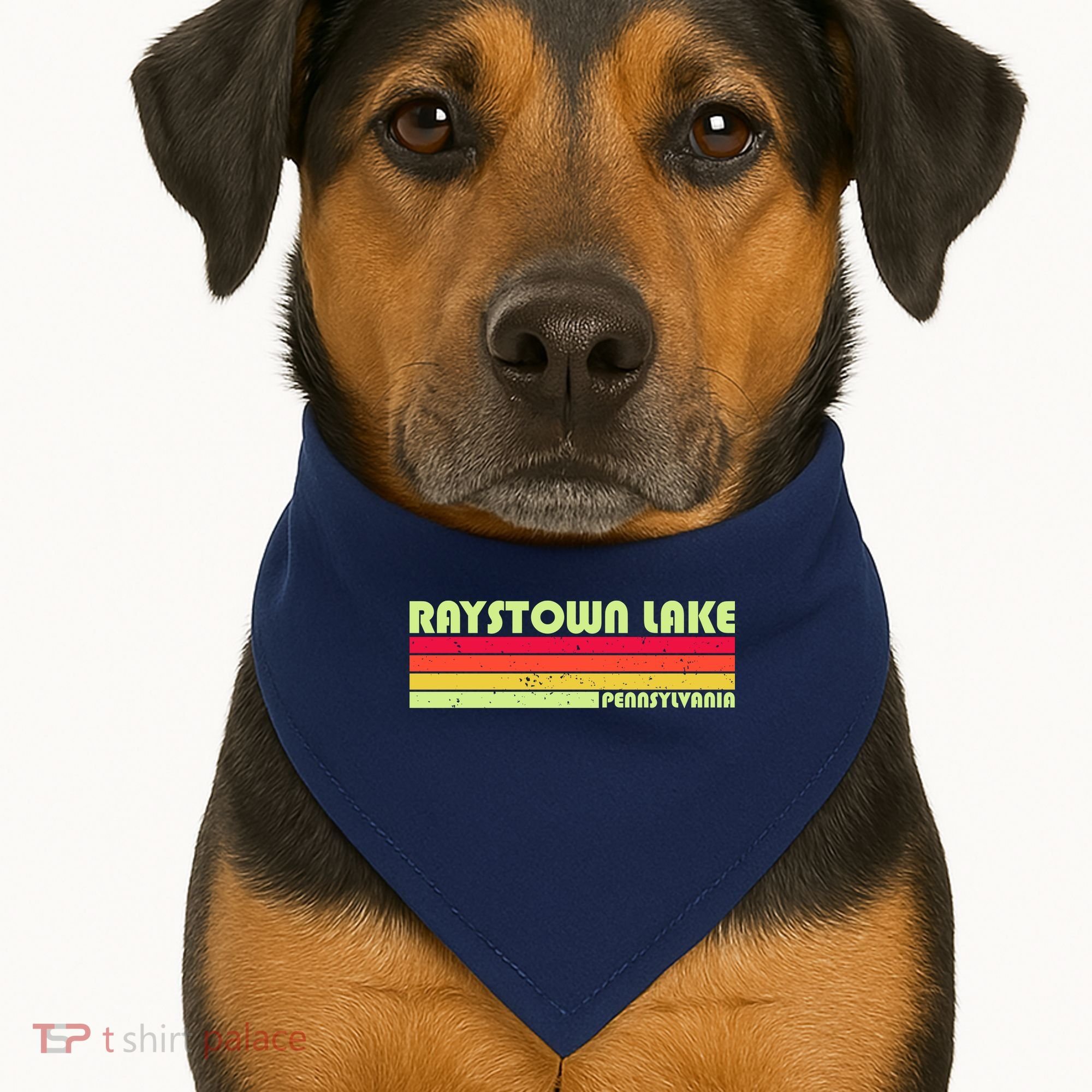 Retro Raystown Lake Pennsylvania USA-Made Doggie Bandana