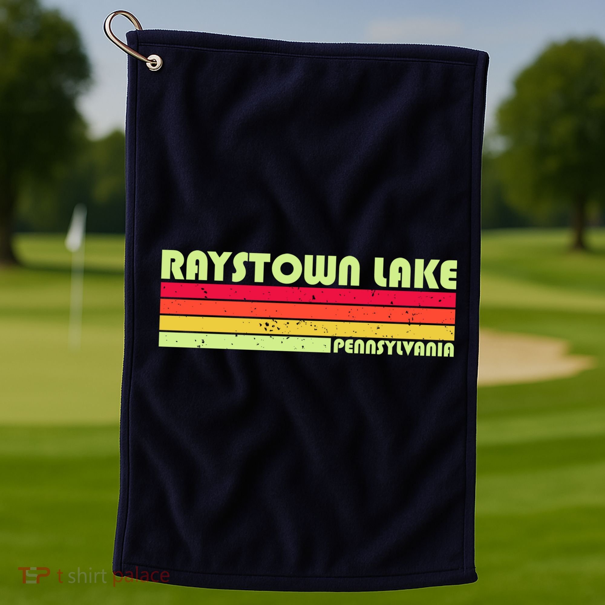 Retro Raystown Lake Pennsylvania Golf Towel