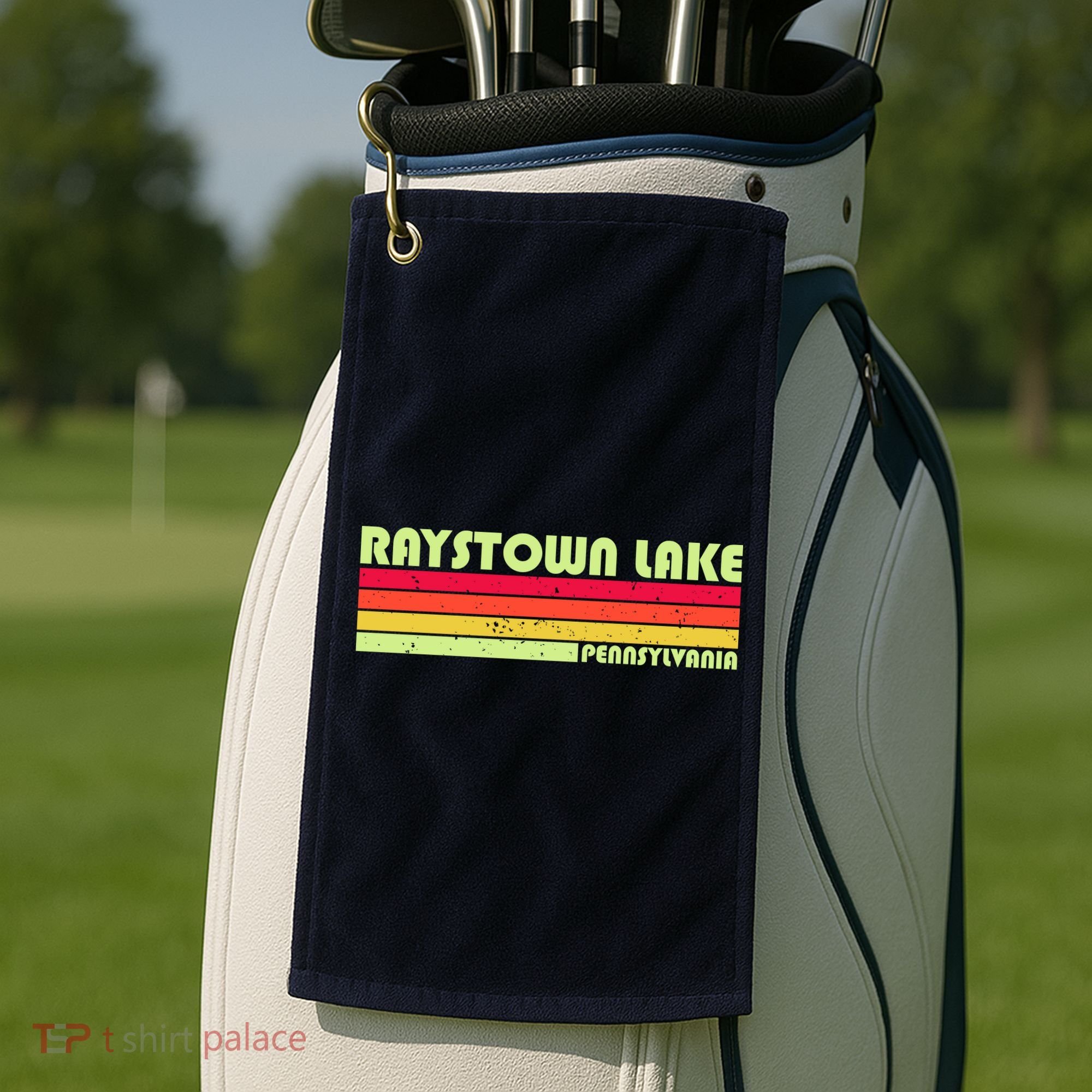 Retro Raystown Lake Pennsylvania Golf Towel