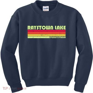 Retro Raystown Lake Pennsylvania Kids Sweatshirt