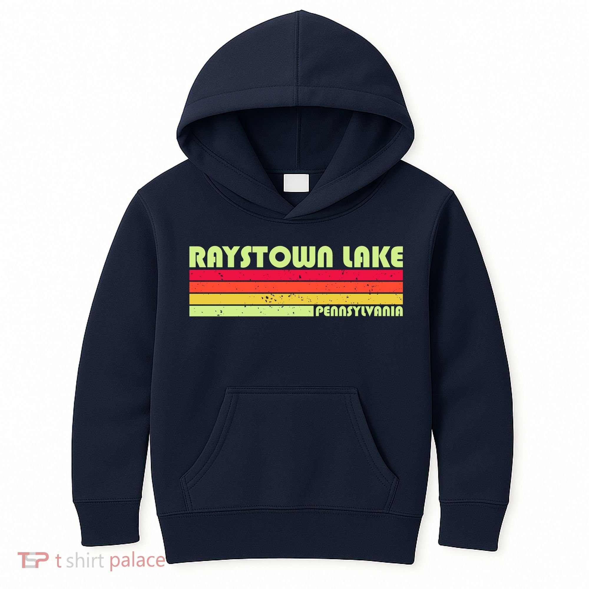 Retro Raystown Lake Pennsylvania Kids Hoodie
