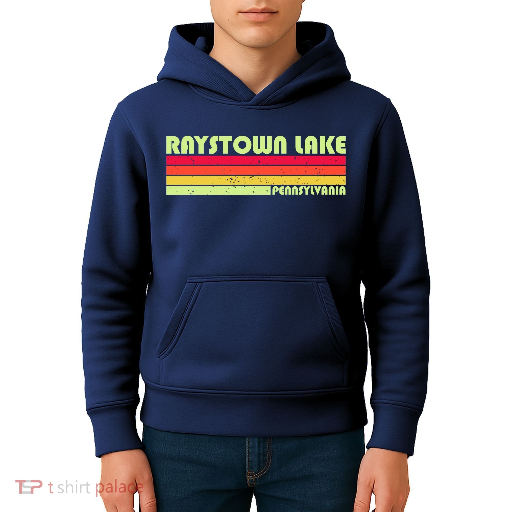Retro Raystown Lake Pennsylvania Kids Hoodie