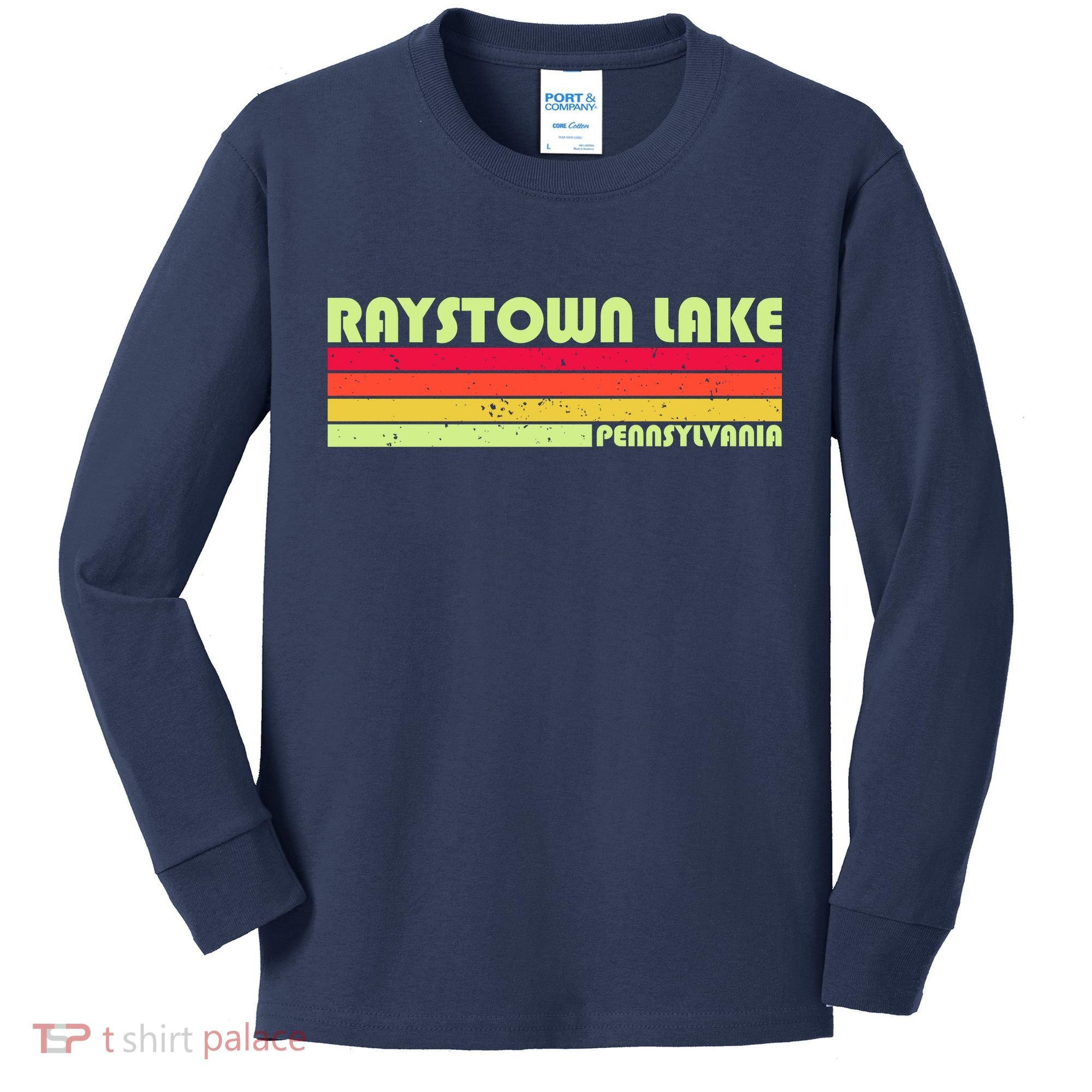 Retro Raystown Lake Pennsylvania Kids Long Sleeve Shirt
