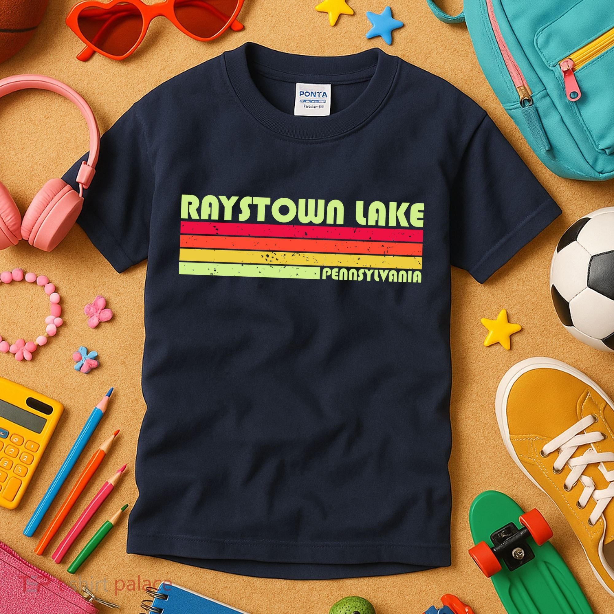Retro Raystown Lake Pennsylvania Kids T-Shirt