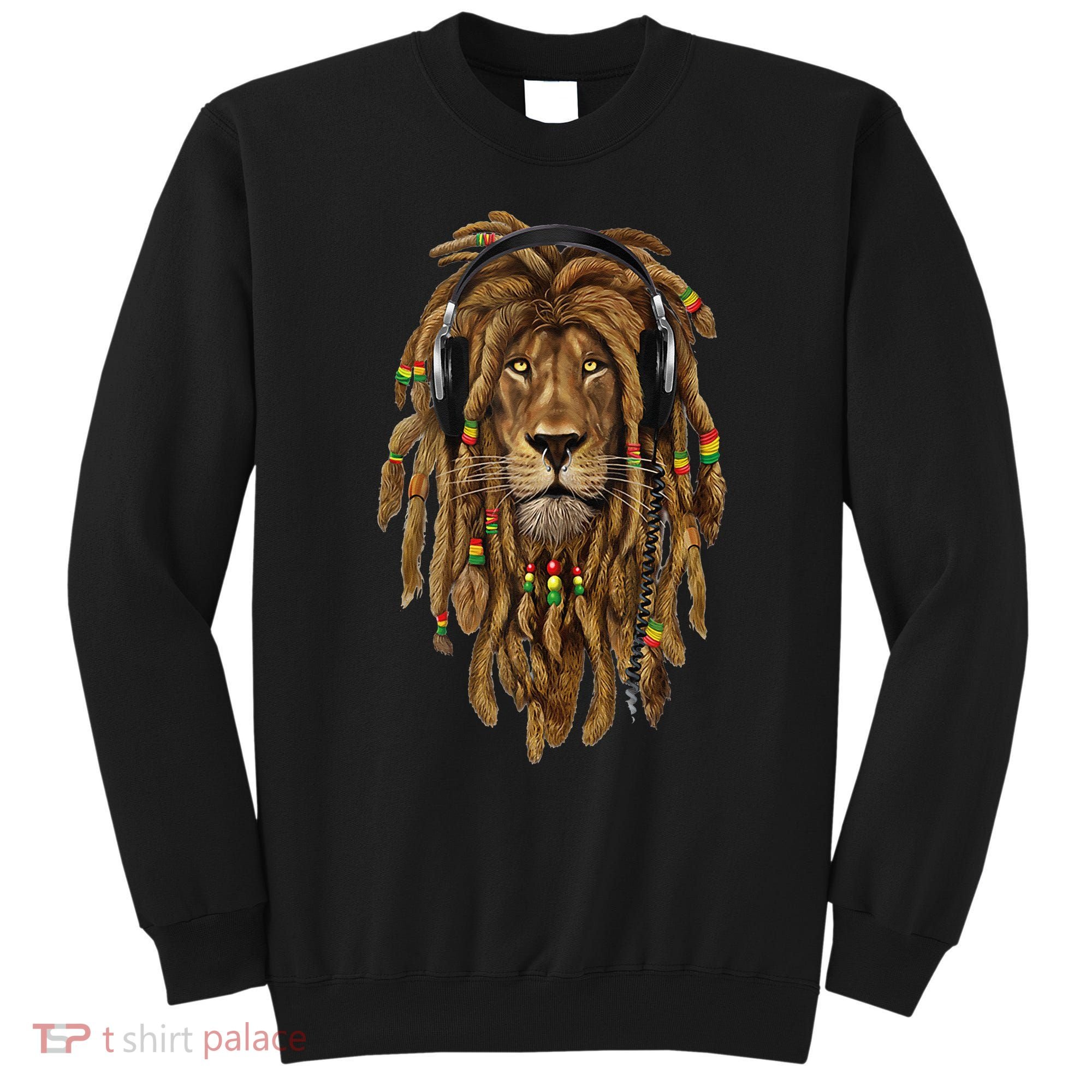 Rasta Reggae Lion Music Art For Rastafari Lover Sweatshirt