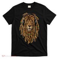 Rasta Reggae Lion Music Art For Rastafari Lover T-Shirt thumb 0