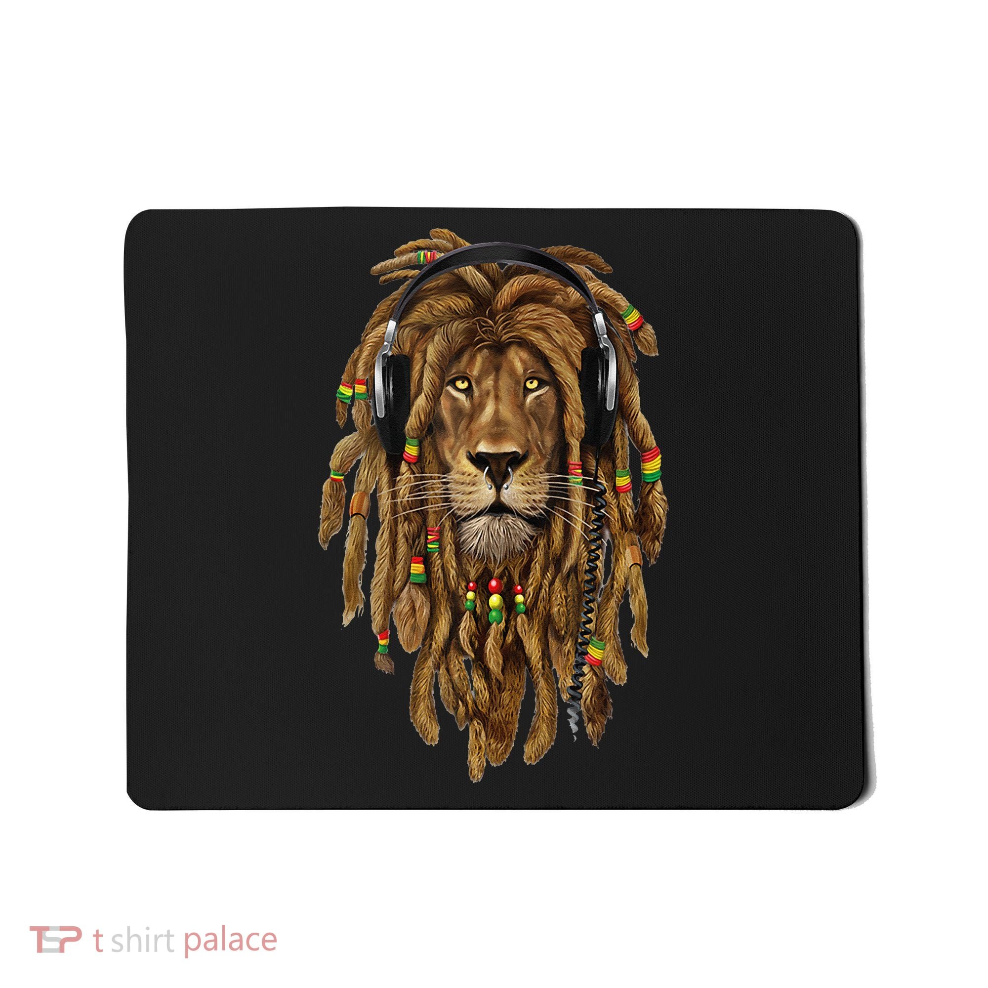 Rasta Reggae Lion Music Art For Rastafari Lover Mousepad