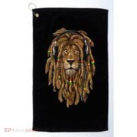Rasta Reggae Lion Music Art For Rastafari Lover Golf Towel thumb 0