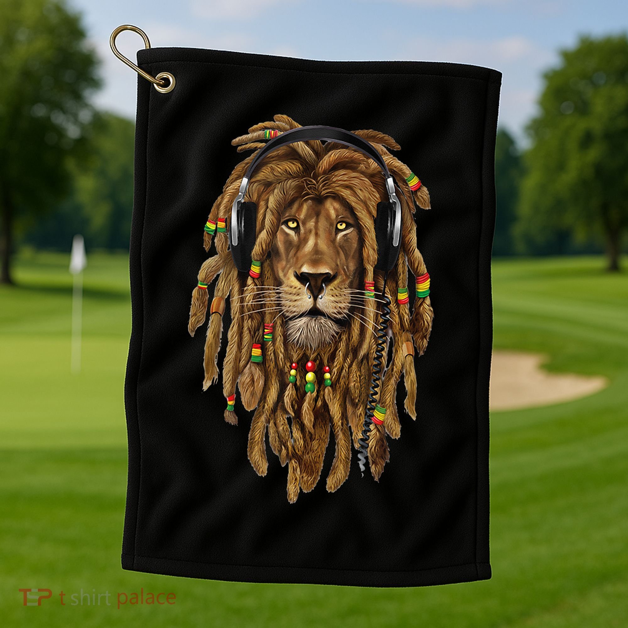 Rasta Reggae Lion Music Art For Rastafari Lover Golf Towel
