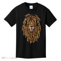 Rasta Reggae Lion Music Art For Rastafari Lover Kids T-Shirt thumb 0