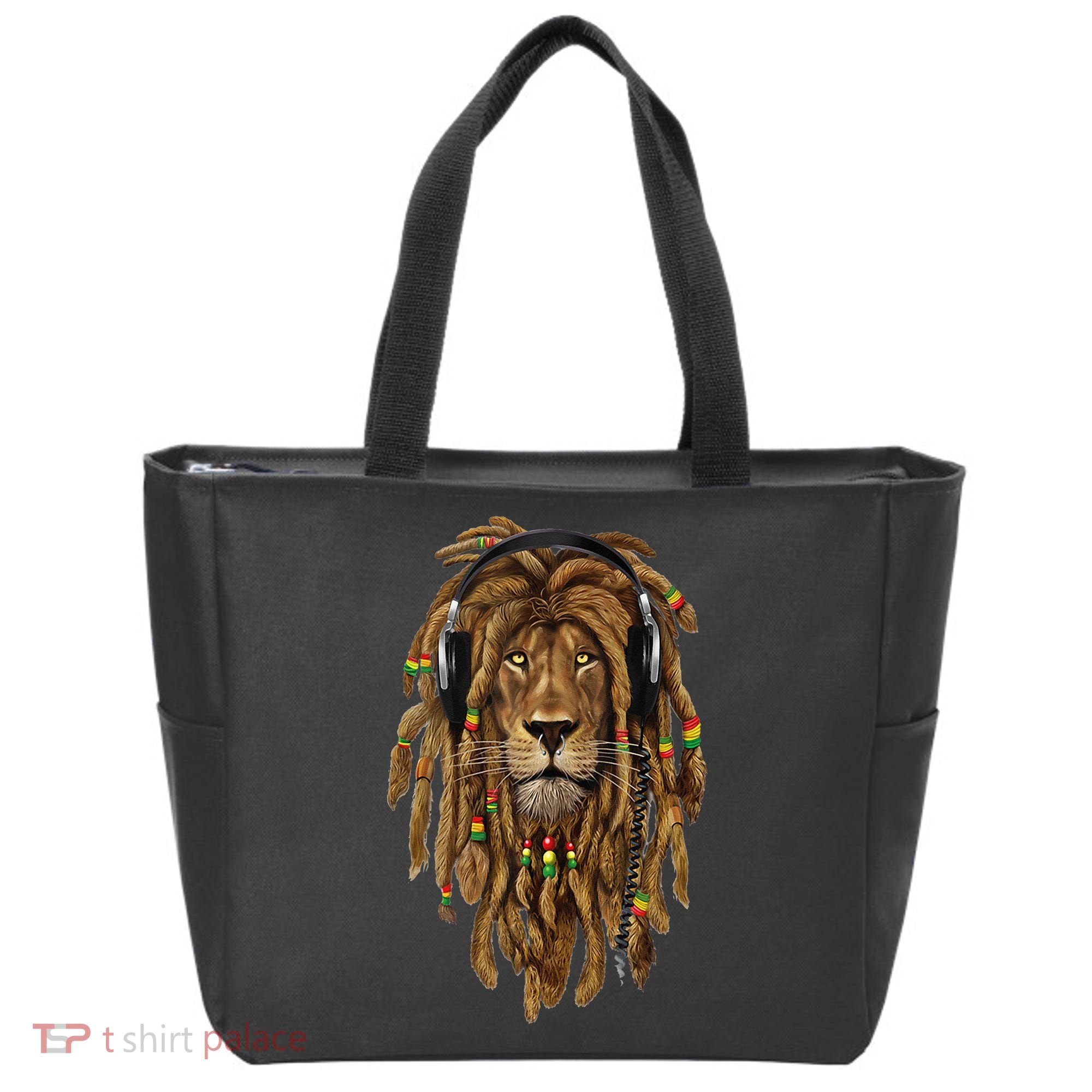 Rasta Reggae Lion Music Art For Rastafari Lover Tote Bag