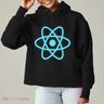Reactjs React.Js Logo Javascript Framework Ladies Heavyweight Boxy Pullover Hoodie