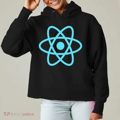 Reactjs React.Js Logo Javascript Framework Ladies Heavyweight Boxy Pullover Hoodie