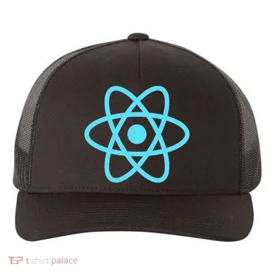 Reactjs React.Js Logo Javascript Framework Yupoong Adult 5-Panel Trucker Hat