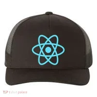 Reactjs React.Js Logo Javascript Framework Yupoong Adult 5-Panel Trucker Hat thumb 0