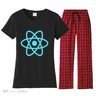 Reactjs React.Js Logo Javascript Framework Women's Flannel Pajama Set