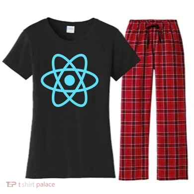 Reactjs React.Js Logo Javascript Framework Women's Flannel Pajama Set