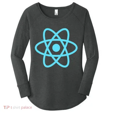 Reactjs React.Js Logo Javascript Framework Women's Perfect Tri Tunic Long Sleeve Shirt