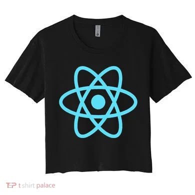 Reactjs React.Js Logo Javascript Framework Women's Crop Top Tee