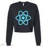 Reactjs React.Js Logo Javascript Framework Cropped Pullover Crew