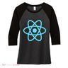 Reactjs React.Js Logo Javascript Framework Women's Tri-Blend 3/4-Sleeve Raglan Shirt