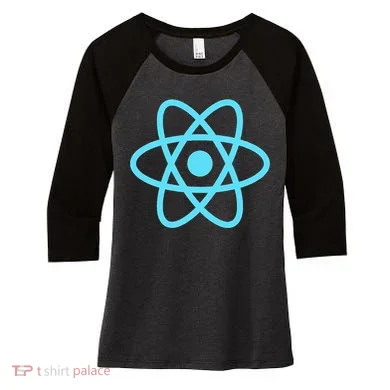 Reactjs React.Js Logo Javascript Framework Women's Tri-Blend 3/4-Sleeve Raglan Shirt