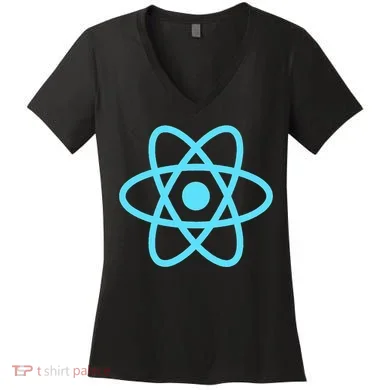 Reactjs React.Js Logo Javascript Framework Women's V-Neck T-Shirt