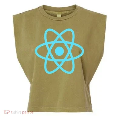 Reactjs React.Js Logo Javascript Framework Garment-Dyed Women's Muscle Tee