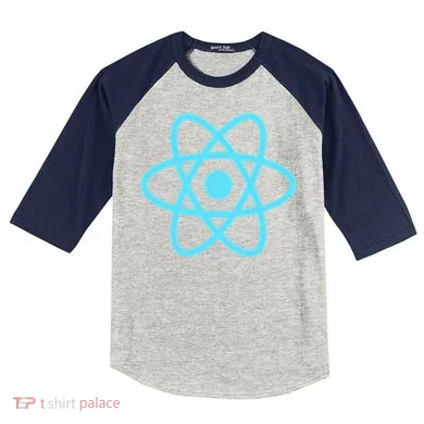 Reactjs React.Js Logo Javascript Framework Kids Colorblock Raglan Jersey
