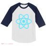 Reactjs React.Js Logo Javascript Framework Kids Colorblock Raglan Jersey