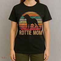 Retro Rottweiler Mom Gift Rott Dog Mother Pet Rottie Mama T-Shirt thumb 4