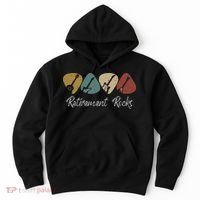 Retirement Rocks Musician Guitar Pick Guitars Guitarists Hoodie thumb 0
