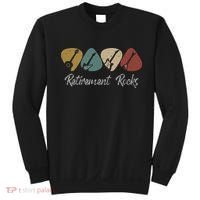Retirement Rocks Musician Guitar Pick Guitars Guitarists Sweatshirt thumb 0