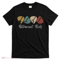 Retirement Rocks Musician Guitar Pick Guitars Guitarists T-Shirt thumb 0