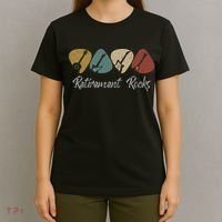Retirement Rocks Musician Guitar Pick Guitars Guitarists T-Shirt thumb 4