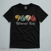 Retirement Rocks Musician Guitar Pick Guitars Guitarists T-Shirt thumb 5