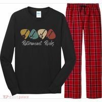 Retirement Rocks Musician Guitar Pick Guitars Guitarists Long Sleeve Pajama Set thumb 0