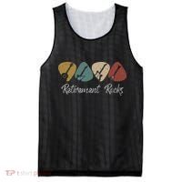 Retirement Rocks Musician Guitar Pick Guitars Guitarists Mesh Reversible Basketball Jersey Tank thumb 0