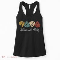 Retirement Rocks Musician Guitar Pick Guitars Guitarists Women's Tank Top thumb 0