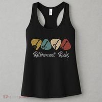 Retirement Rocks Musician Guitar Pick Guitars Guitarists Women's Tank Top thumb 3
