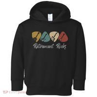 Retirement Rocks Musician Guitar Pick Guitars Guitarists Toddler Hoodie thumb 0