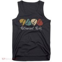 Retirement Rocks Musician Guitar Pick Guitars Guitarists Tank Top thumb 0