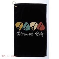 Retirement Rocks Musician Guitar Pick Guitars Guitarists Golf Towel thumb 0