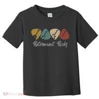 Retirement Rocks Musician Guitar Pick Guitars Guitarists Toddler T-Shirt thumb 0
