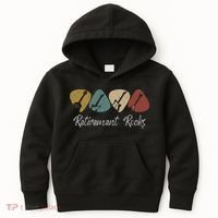 Retirement Rocks Musician Guitar Pick Guitars Guitarists Kids Hoodie thumb 0